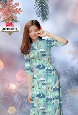 Vải áo dài phong cảnh 1838 AD 1838